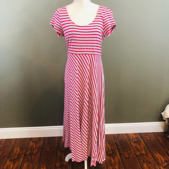 Chaps Dresses Chaps Maxi Dress Red White And Blue Stripes Size L